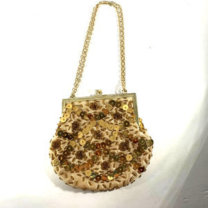 50s or 60s Vintage Gold Sequin Evening Bag by Mister Ernest Simon